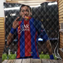 Neymar Barcelona Sports Player Quilt Blanket