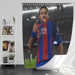 Neymar Barcelona Sports Player Shower Curtain