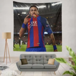 Neymar Barcelona Sports Player Tapestry