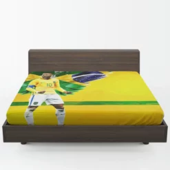 Neymar Brazil Footballer Fitted Sheet 1