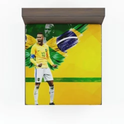 Neymar Brazil Footballer Fitted Sheet