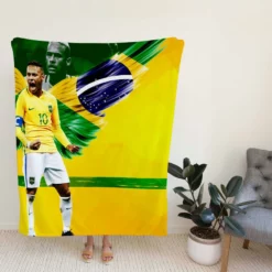 Neymar Brazil Footballer Fleece Blanket