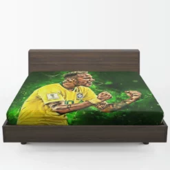 Neymar Brazil Soccer Player Fitted Sheet 1