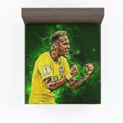 Neymar Brazil Soccer Player Fitted Sheet