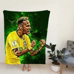 Neymar Brazil Soccer Player Fleece Blanket