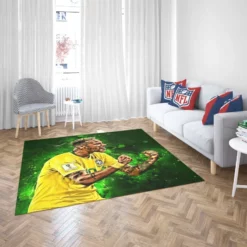 Neymar Brazil Soccer Player Rug 2