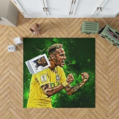 Neymar Brazil Soccer Player Rug