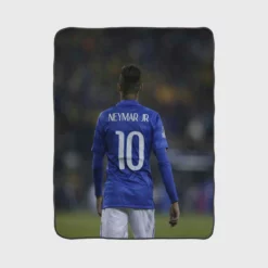 Neymar Capable Soccer Player Fleece Blanket 1