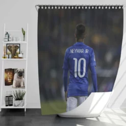 Neymar Capable Soccer Player Shower Curtain