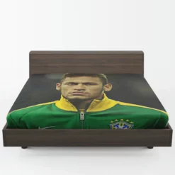 Neymar Competitive Football Player Fitted Sheet 1