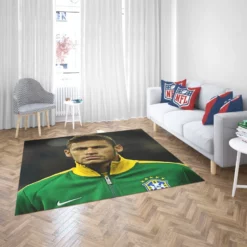 Neymar Competitive Football Player Rug 2