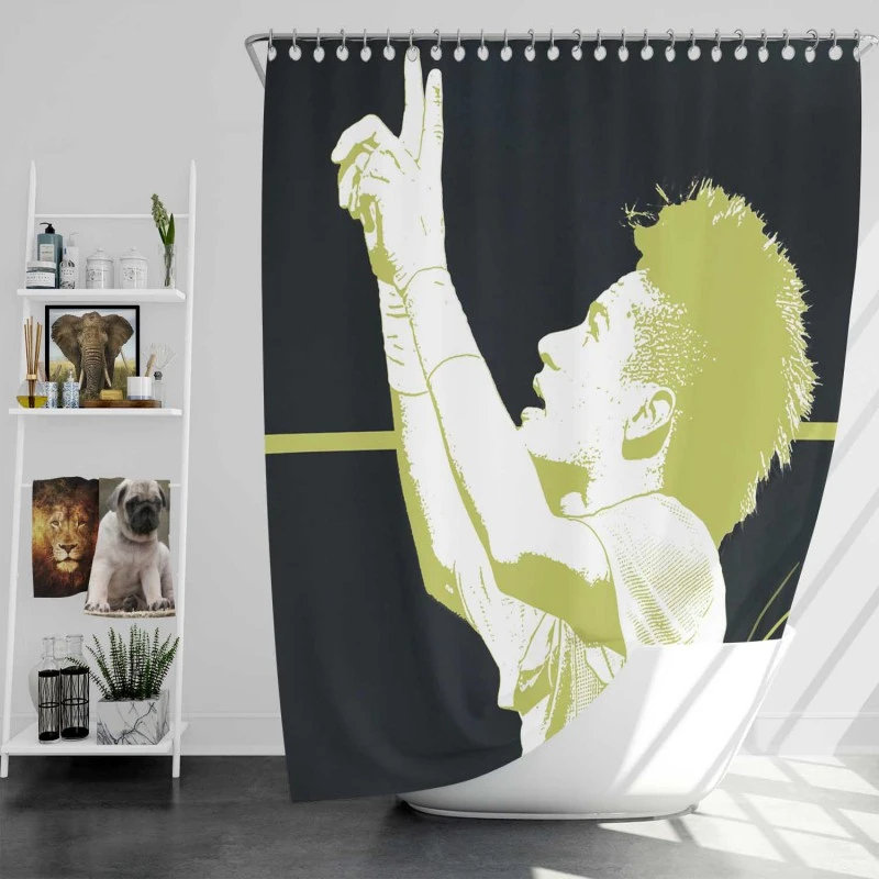 Neymar Confident Soccer Player Shower Curtain