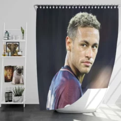 Neymar Enthusiastic PSG Sports Player Shower Curtain