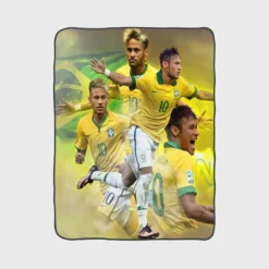 Neymar FIFA Confederations Cup Sports Player Fleece Blanket 1