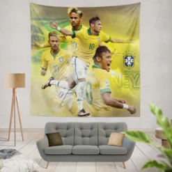 Neymar FIFA Confederations Cup Sports Player Tapestry