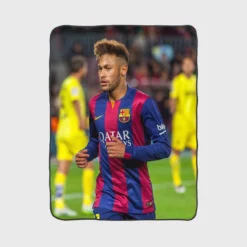 Neymar Fast Barca Football Player Fleece Blanket 1