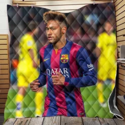 Neymar Fast Barca Football Player Quilt Blanket