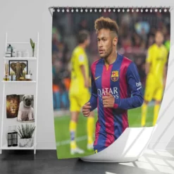 Neymar Fast Barca Football Player Shower Curtain