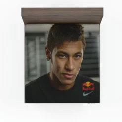 Neymar Focused Football Player Fitted Sheet