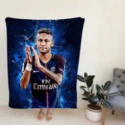 Neymar French League Cup Sports Player Fleece Blanket