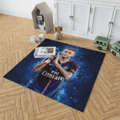 Neymar French League Cup Sports Player Rug 1