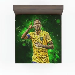 Neymar Gracious Brazil Footballer Player Fitted Sheet