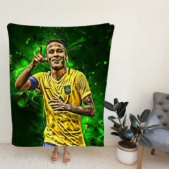 Neymar Gracious Brazil Footballer Player Fleece Blanket