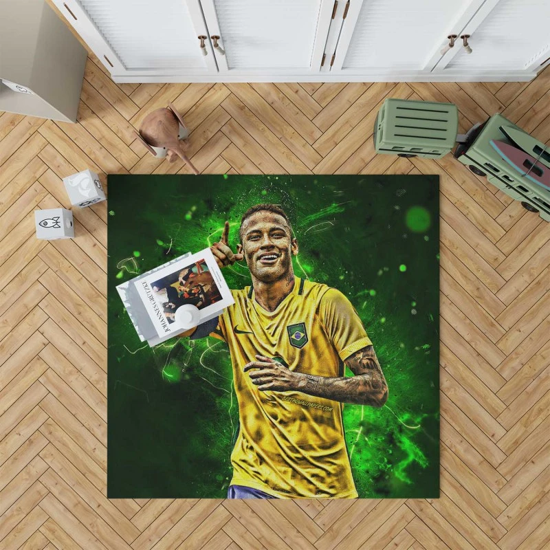 Neymar Gracious Brazil Footballer Player Rug