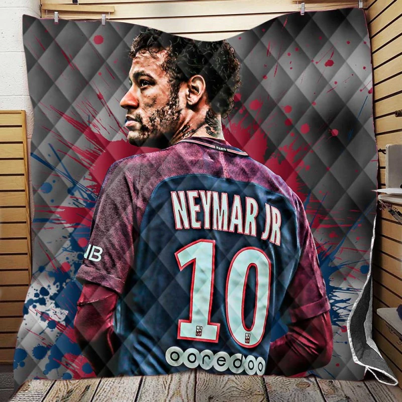 Neymar Healthy PSG Sports Player Quilt Blanket