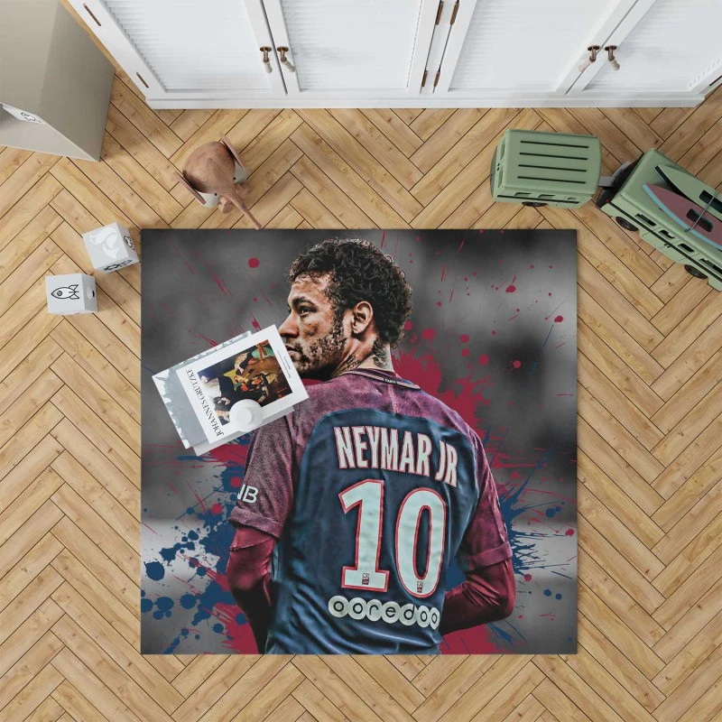 Neymar Healthy PSG Sports Player Rug