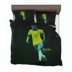 Neymar Jr Athletic Brazil Soccer Player Bedding Set 1