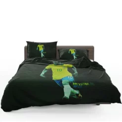 Neymar Jr Athletic Brazil Soccer Player Bedding Set