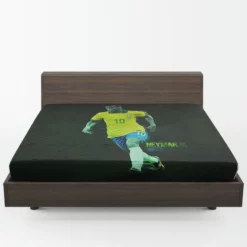 Neymar Jr Athletic Brazil Soccer Player Fitted Sheet 1