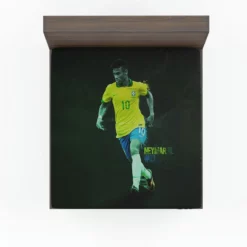 Neymar Jr Athletic Brazil Soccer Player Fitted Sheet