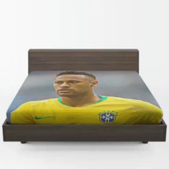 Neymar Jr Committed Brazil Sports Player Fitted Sheet 1