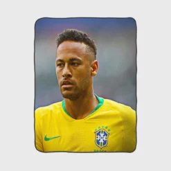 Neymar Jr Committed Brazil Sports Player Fleece Blanket 1