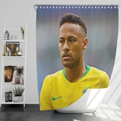 Neymar Jr Committed Brazil Sports Player Shower Curtain