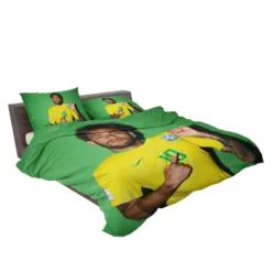 Neymar Jr Encouraging Brazil Football Player Bedding Set 2