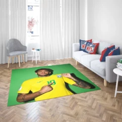 Neymar Jr Encouraging Brazil Football Player Rug 2