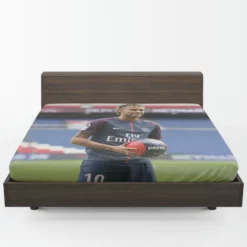 Neymar Jr Euphoric PSG Footballer Fitted Sheet 1