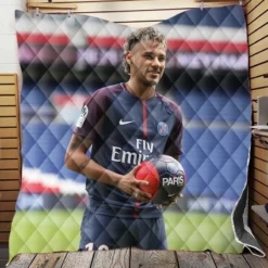 Neymar Jr Euphoric PSG Footballer Quilt Blanket