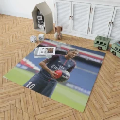 Neymar Jr Euphoric PSG Footballer Rug 1