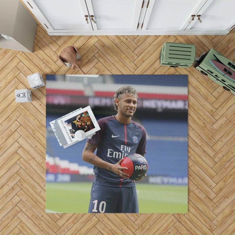 Neymar Jr Euphoric PSG Footballer Rug