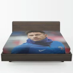 Neymar Jr Fastidious PSG Soccer Player Fitted Sheet 1