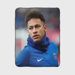 Neymar Jr Fastidious PSG Soccer Player Fleece Blanket 1