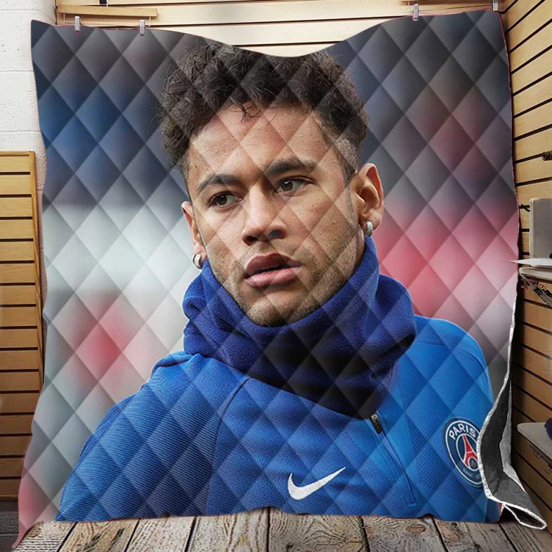 Neymar Jr Fastidious PSG Soccer Player Quilt Blanket