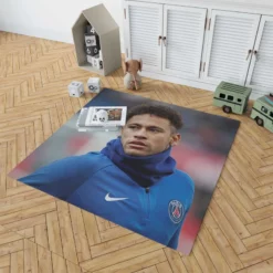 Neymar Jr Fastidious PSG Soccer Player Rug 1