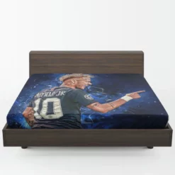 Neymar Jr French Cup Soccer Player Fitted Sheet 1