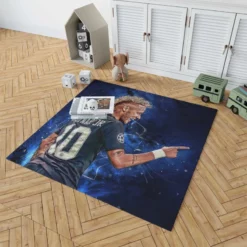 Neymar Jr French Cup Soccer Player Rug 1