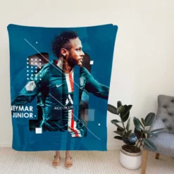 Neymar Jr PSG Soccer Player Fleece Blanket